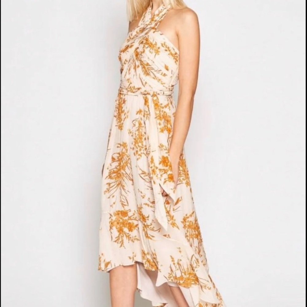 🔽NWT Joie Silk Matching Set 2 pc skirt Asymmetric Top Floral coastal coord 12